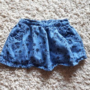 Disney Minnie Skirt blue baby girl size 6-9M